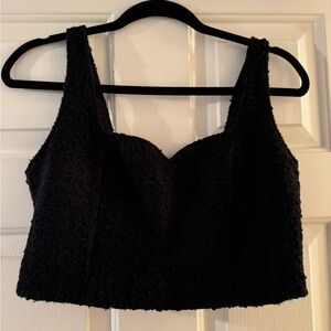 A&F tweed cropped top